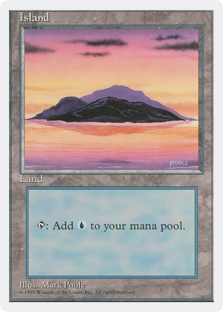 Island — Fourth Edition — Magic: The Gathering