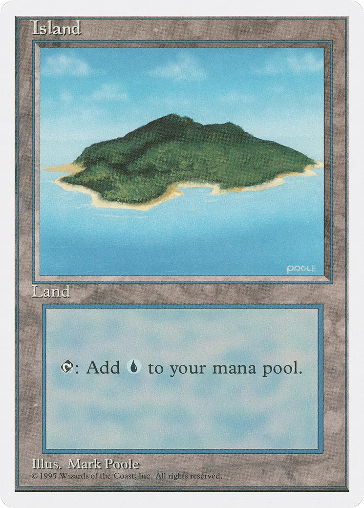 Island — Fourth Edition — Magic: The Gathering