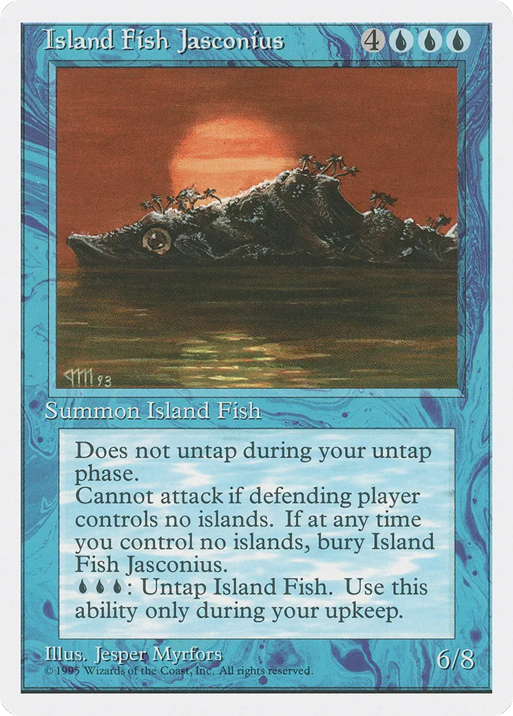 Island Fish Jasconius — Fourth Edition — Magic: The Gathering