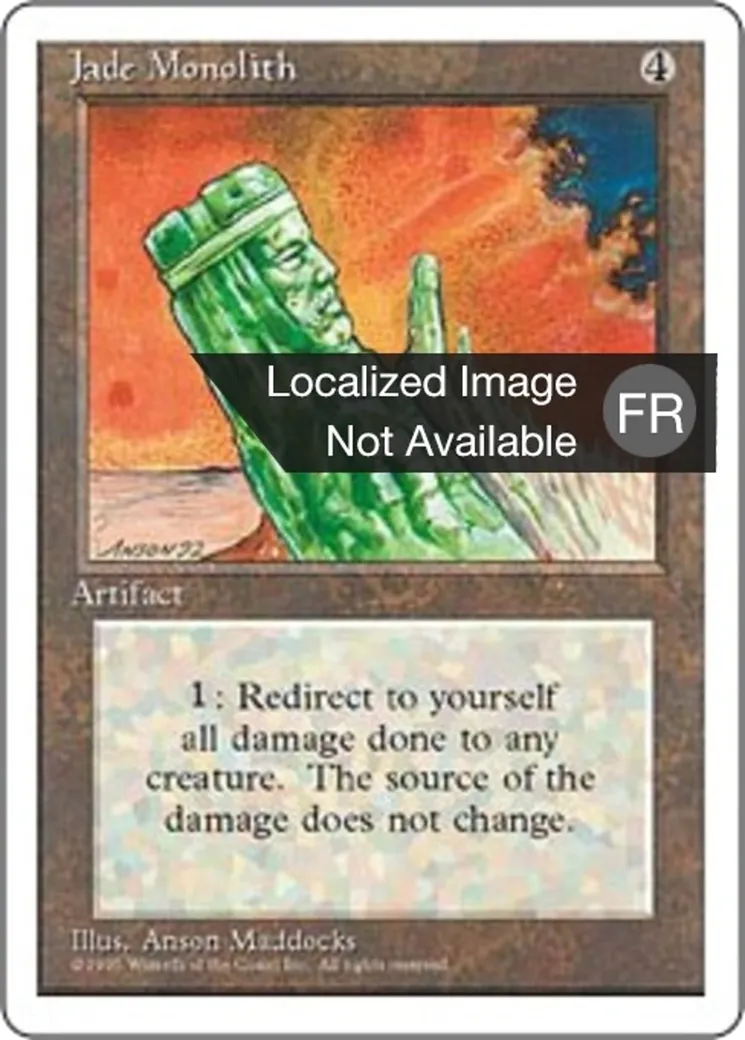 Monolithe de jade — Fourth Edition — Magic: The Gathering