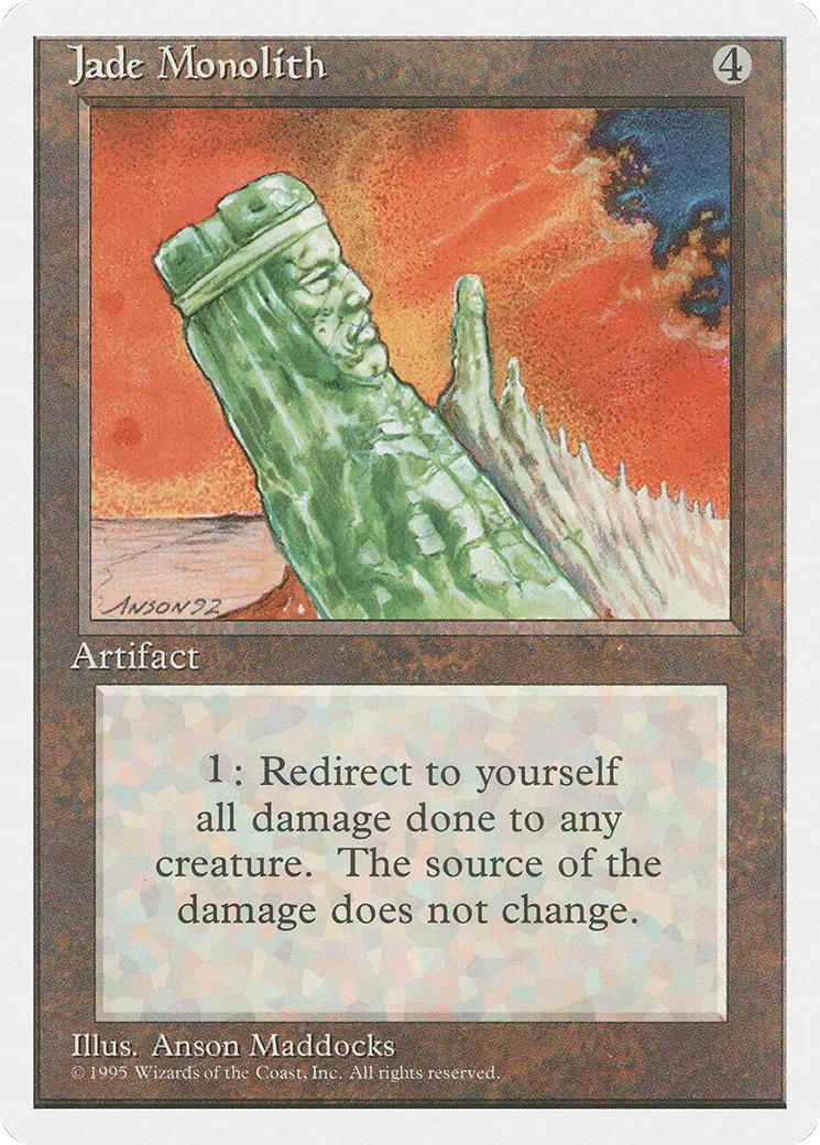 Jade Monolith — Fourth Edition — Magic: The Gathering