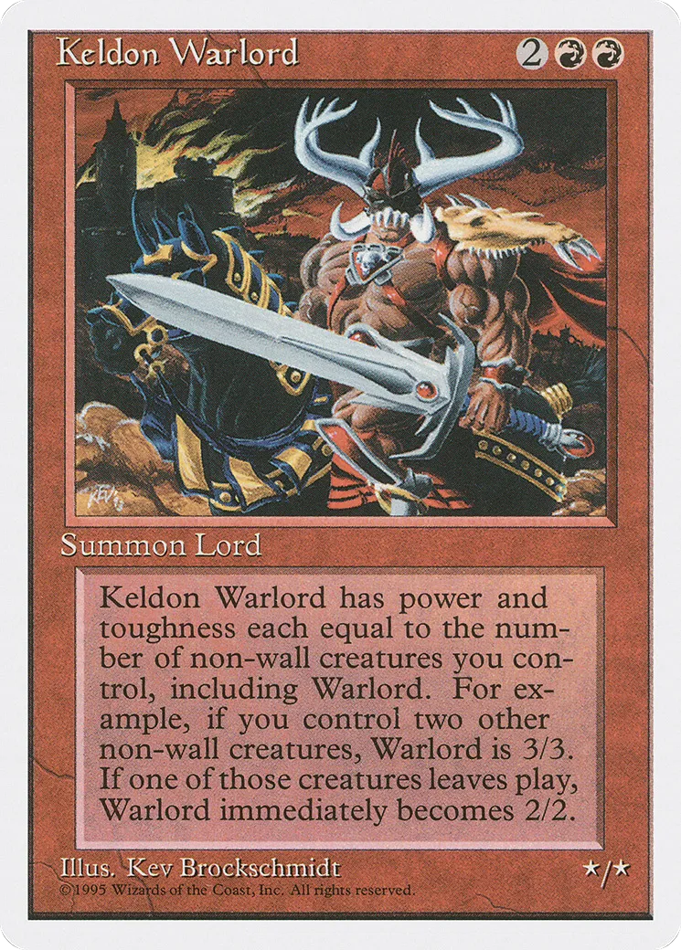 Seigneur de guerre kelde — Fourth Edition — Magic: The Gathering