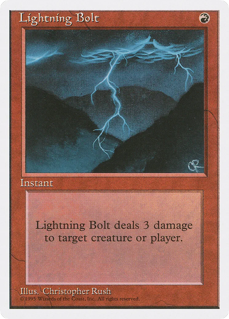 Lightning Bolt — Fourth Edition — Magic: The Gathering