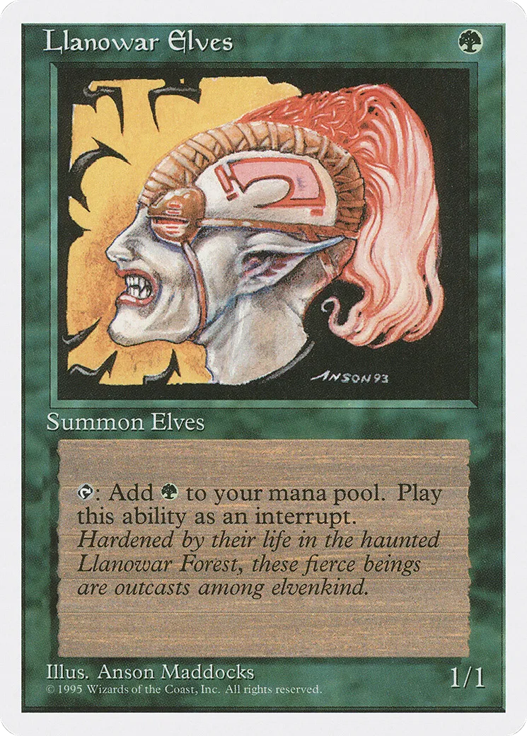 Elfes de Llanowar — Fourth Edition — Magic: The Gathering