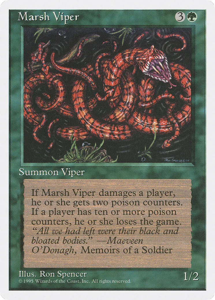 Vipère des marais — Fourth Edition — Magic: The Gathering