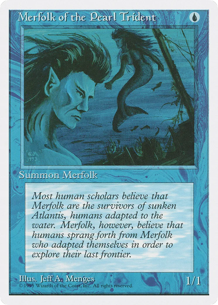 Merfolk of the Pearl Trident — Fourth Edition — Magic: The Gathering
