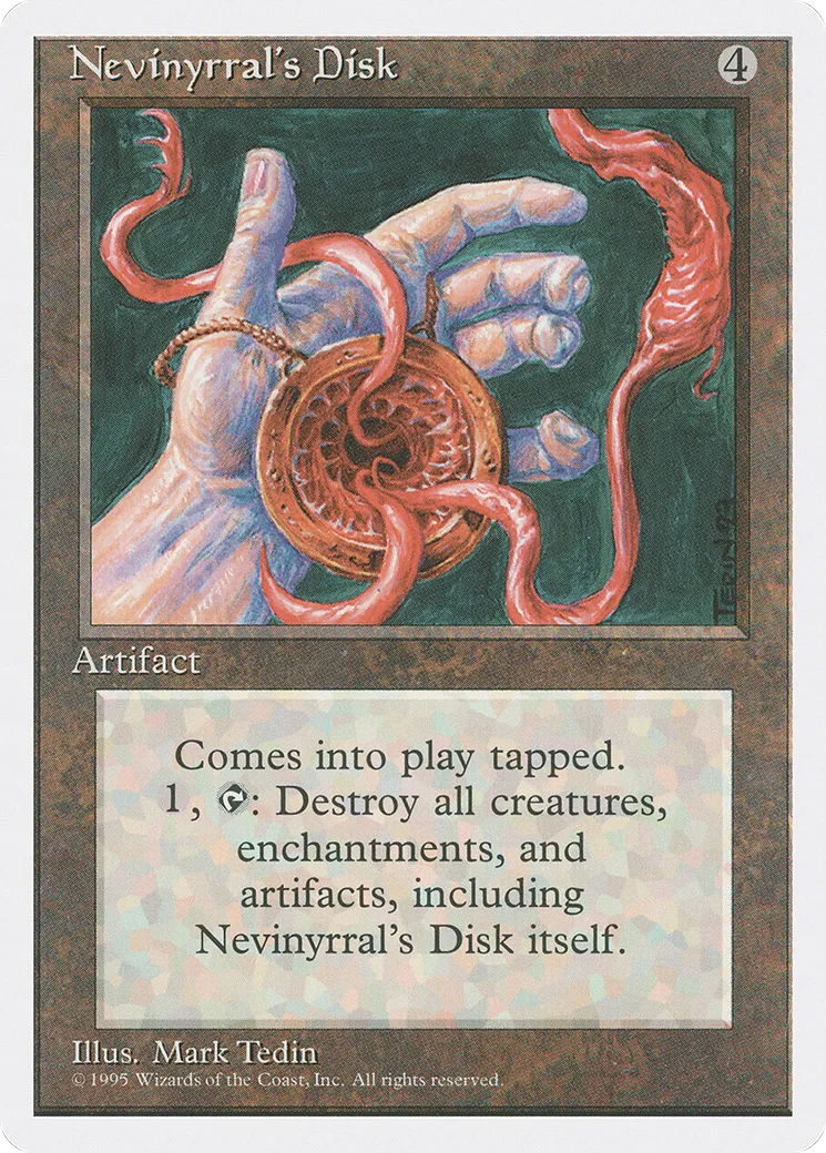 Nevinyrral's Disk from Fourth Edition - Magic: The Gathering