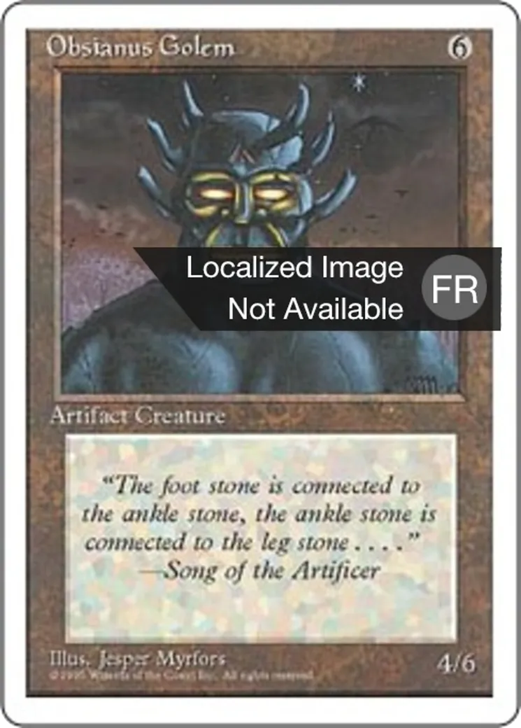 Golem d'obsianite — Fourth Edition — Magic: The Gathering