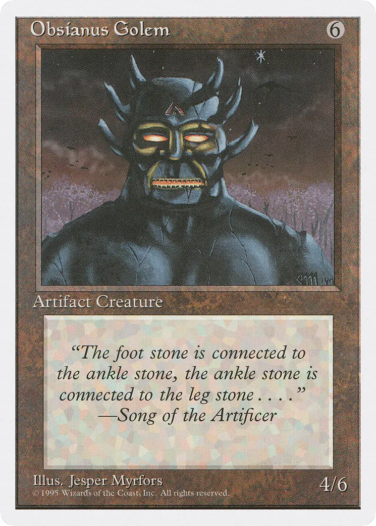 Golem d'obsianite — Fourth Edition — Magic: The Gathering
