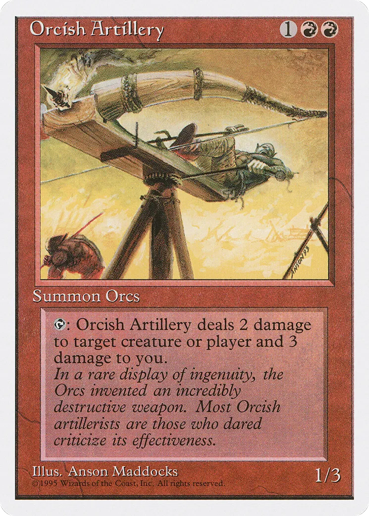 Orcish Artillery — Fourth Edition — Magic: The Gathering