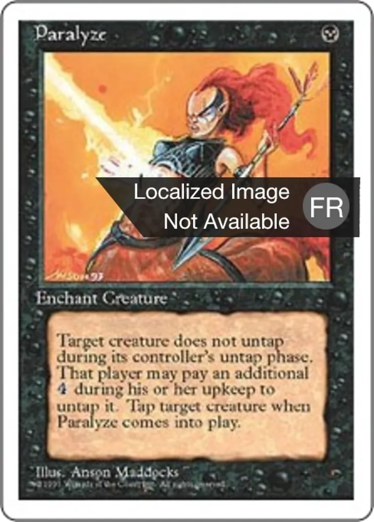 Paralysie — Fourth Edition — Magic: The Gathering