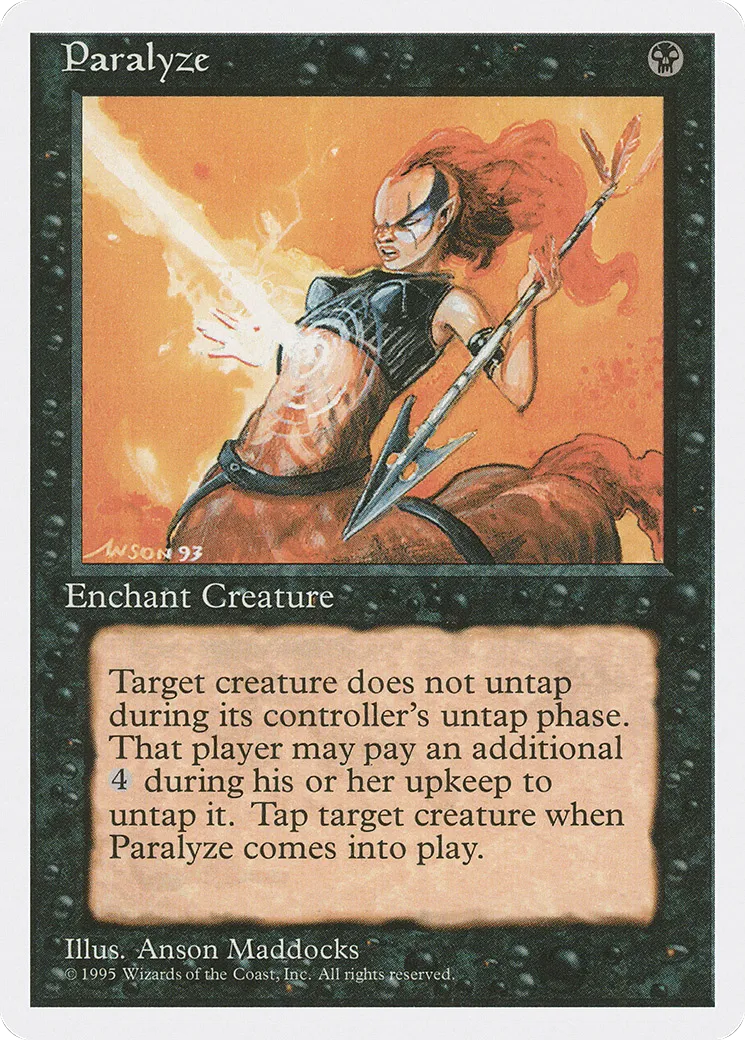 Paralyze — Fourth Edition — Magic: The Gathering