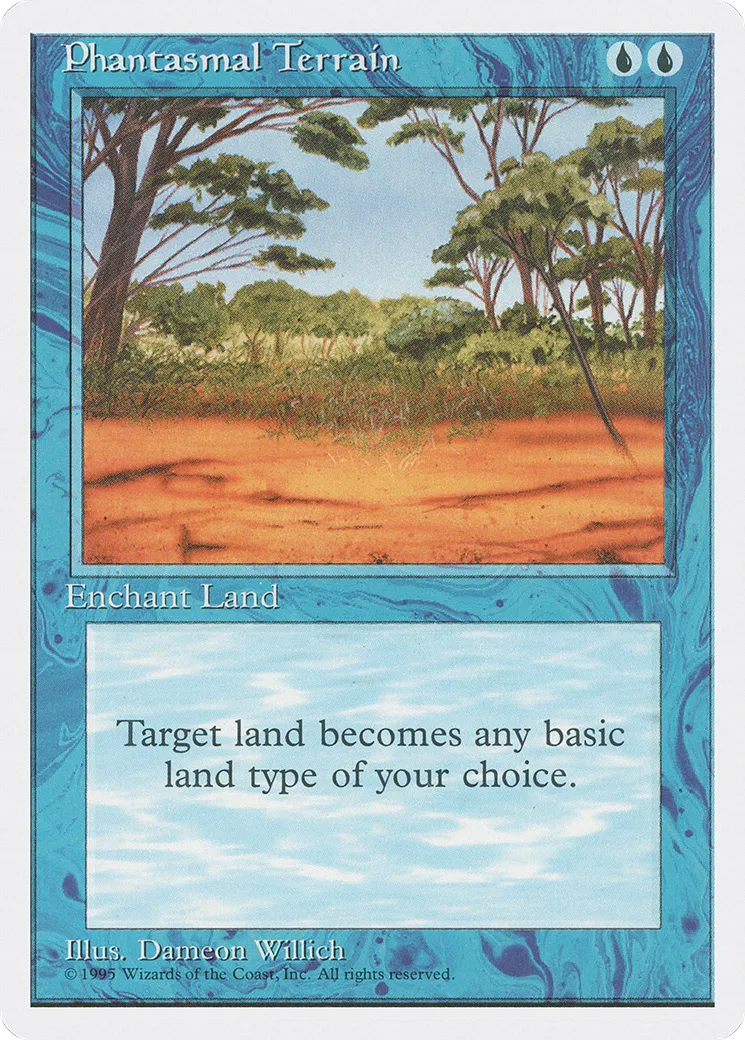 Phantasmal Terrain — Fourth Edition — Magic: The Gathering