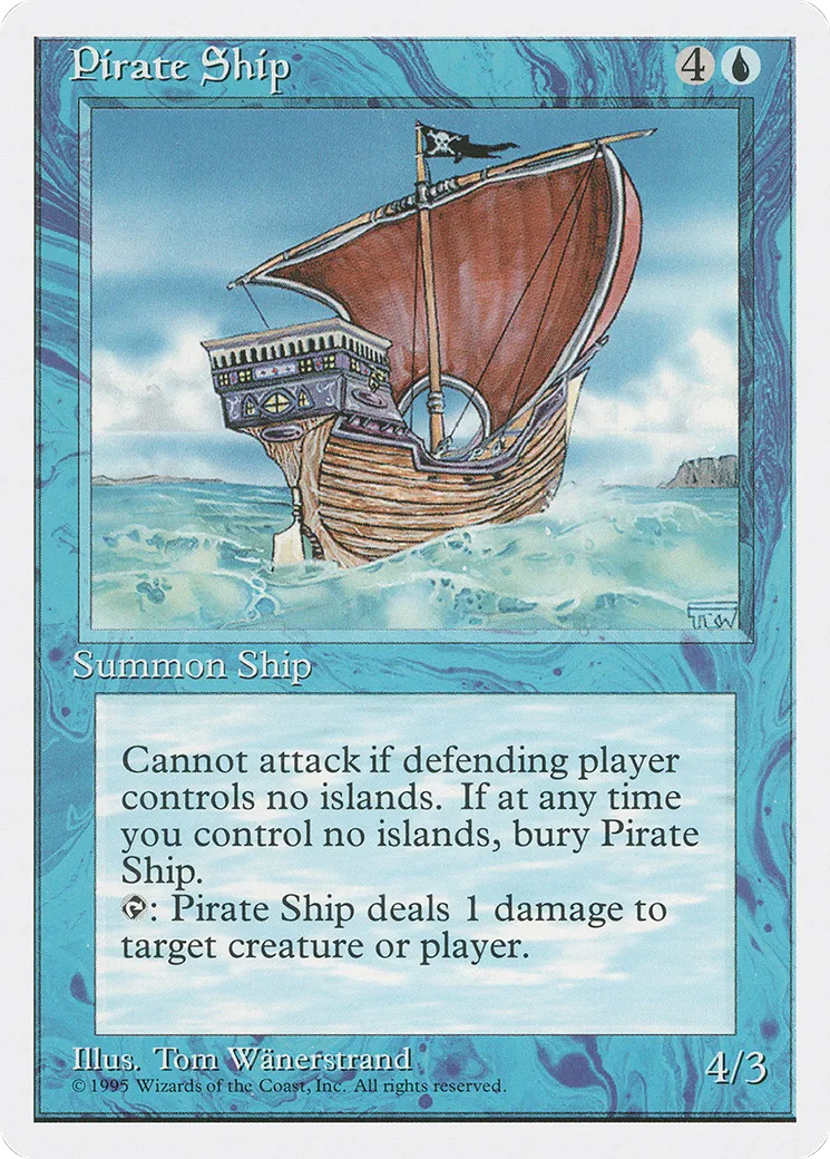 Pirate Ship — Fourth Edition — Magic: The Gathering