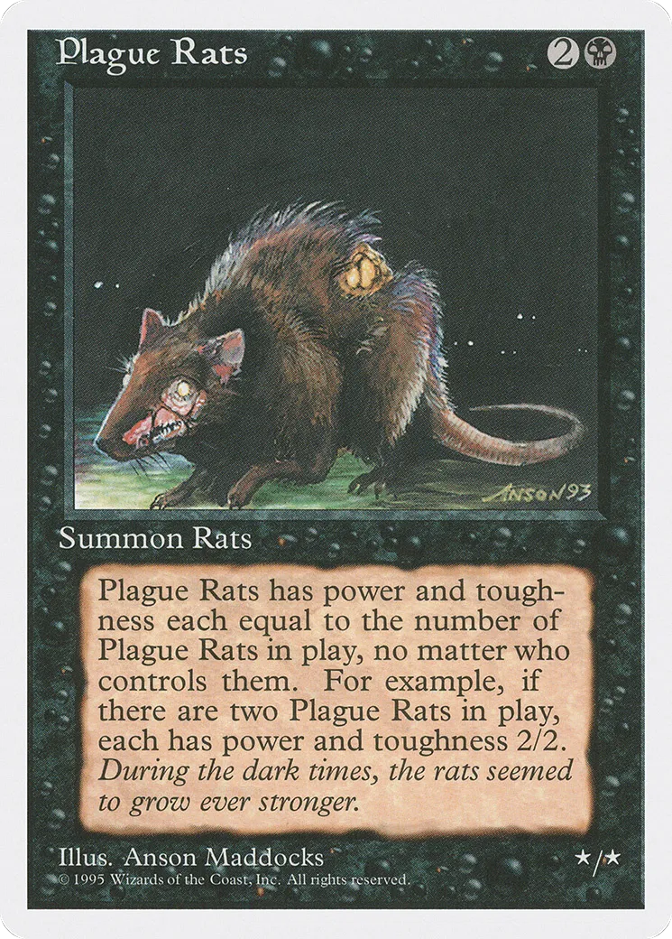 Rats de la peste — Fourth Edition — Magic: The Gathering