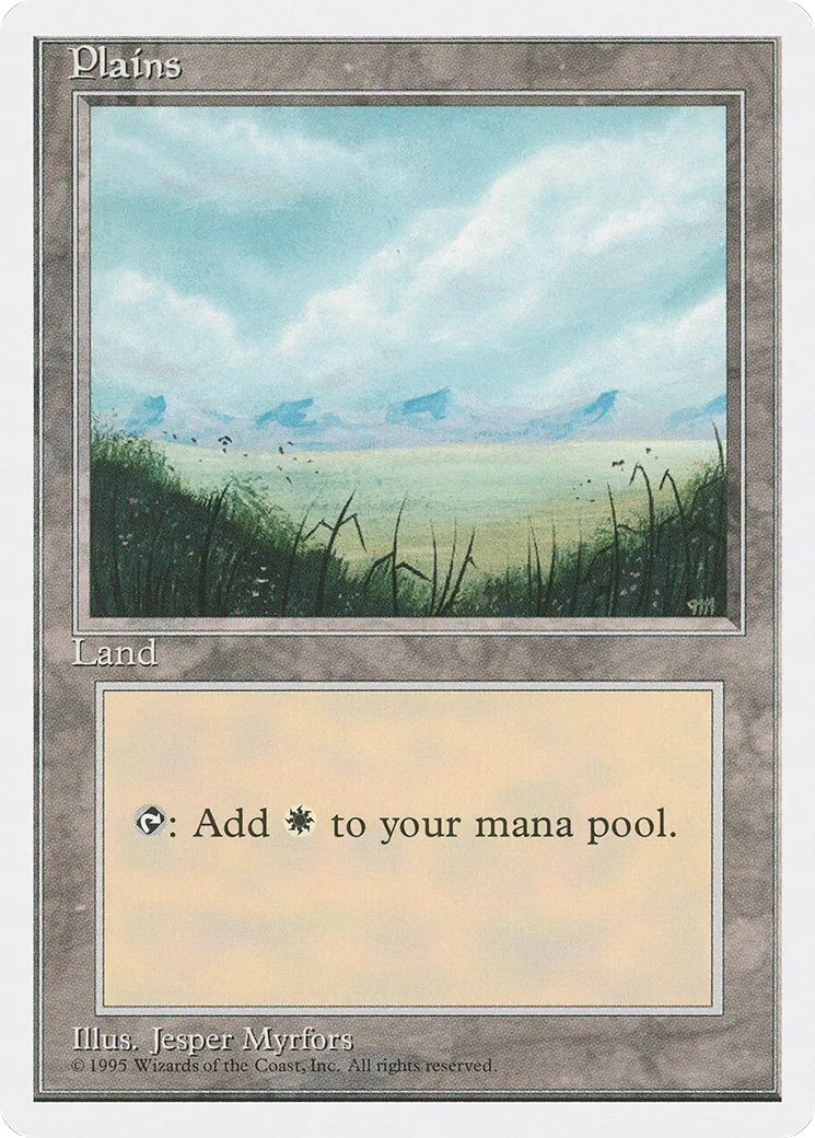 Plains — Fourth Edition — Magic: The Gathering