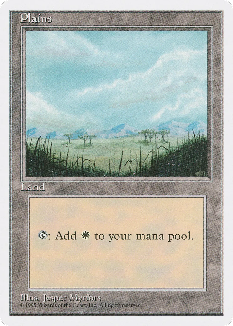 Plaine — Fourth Edition — Magic: The Gathering