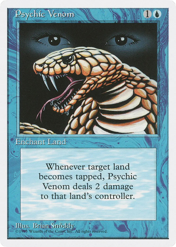 Psychic Venom — Fourth Edition — Magic: The Gathering