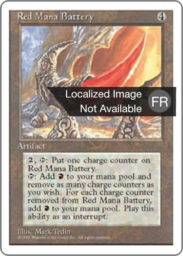 Accumulateur de mana rouge — Fourth Edition — Magic: The Gathering