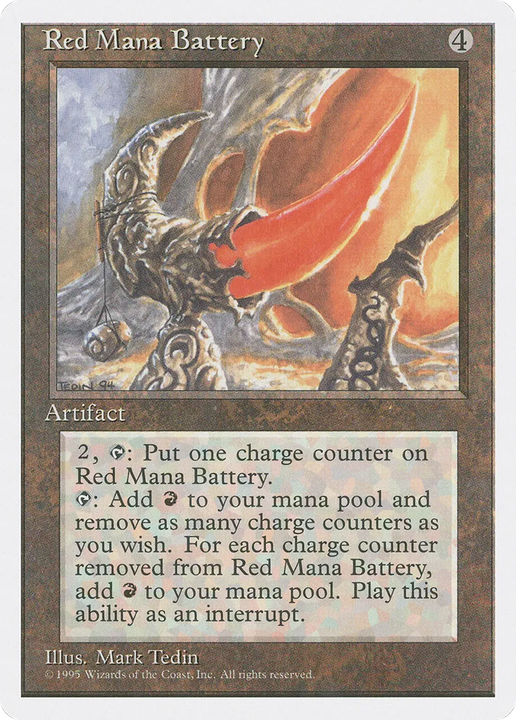 Red Mana Battery — Fourth Edition — Magic: The Gathering