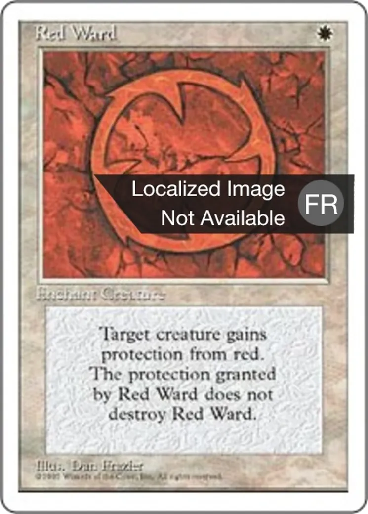 Rune de garde rouge — Fourth Edition — Magic: The Gathering