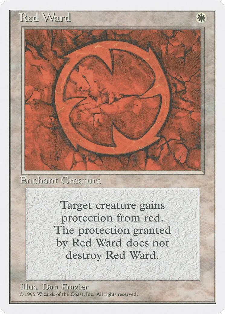 Red Ward — Fourth Edition — Magic: The Gathering