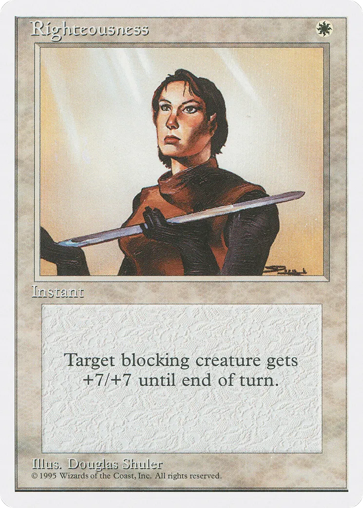 Righteousness — Fourth Edition — Magic: The Gathering