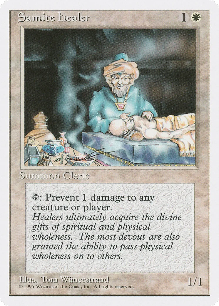 Samite Healer — Fourth Edition — Magic: The Gathering