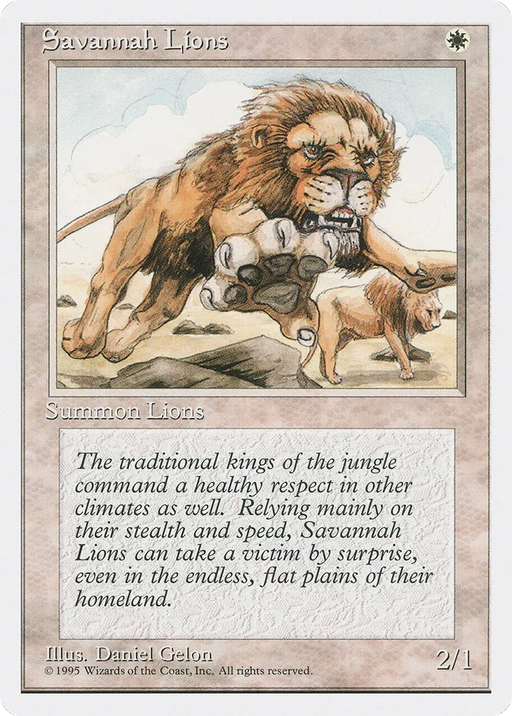 Savannah Lions — Fourth Edition — Magic: The Gathering