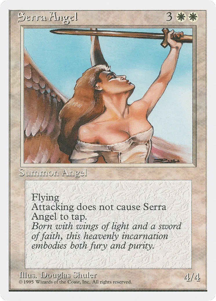 Serra Angel — Fourth Edition — Magic: The Gathering
