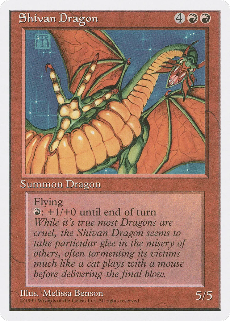 Shivan Dragon — Fourth Edition — Magic: The Gathering