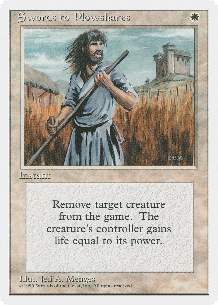 Swords to Plowshares — Fourth Edition — Magic: The Gathering
