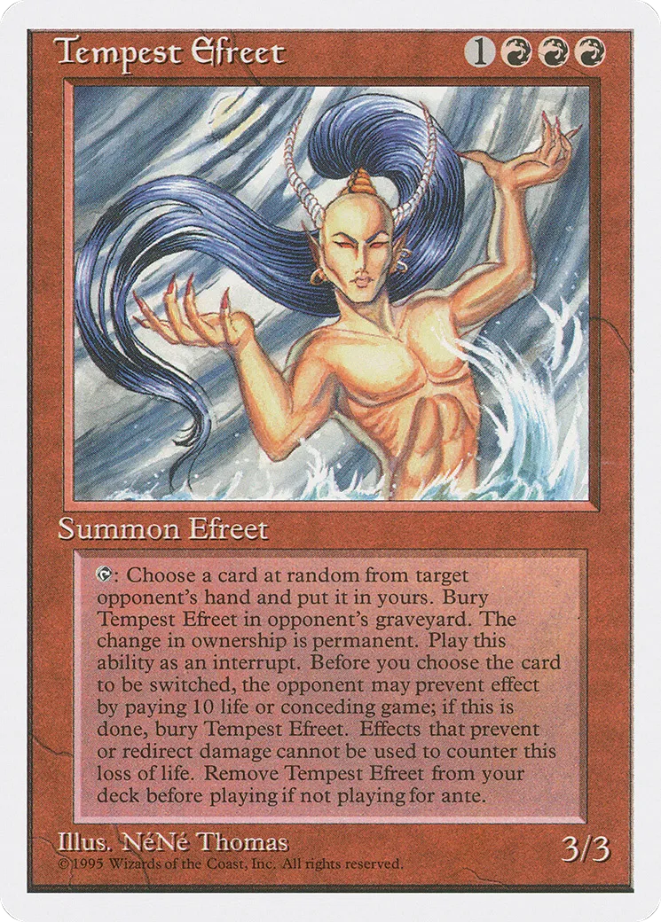 Tempest Efreet — Fourth Edition — Magic: The Gathering