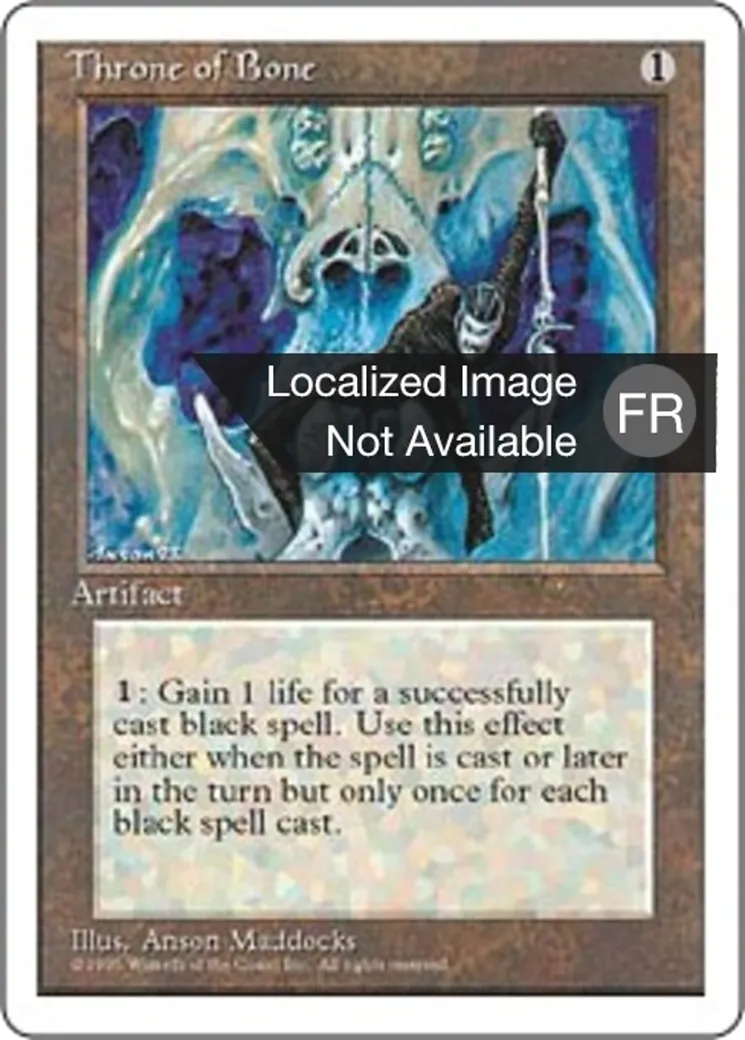 Trône d'os — Fourth Edition — Magic: The Gathering