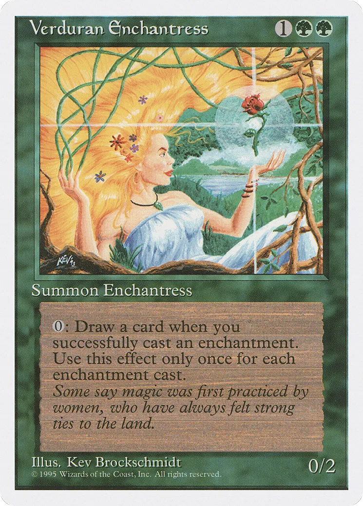 Verduran Enchantress — Fourth Edition — Magic: The Gathering