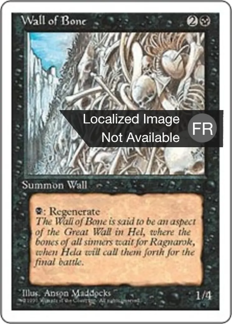 Mur d'ossements — Fourth Edition — Magic: The Gathering