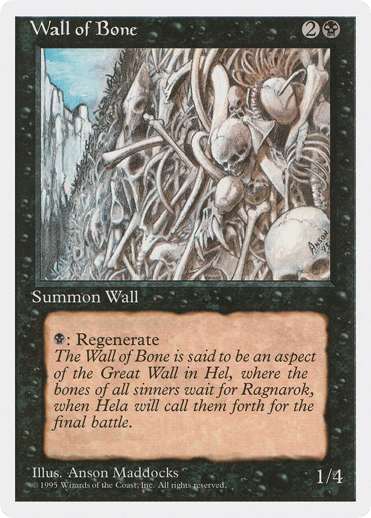 Wall of Bone — Fourth Edition — Magic: The Gathering