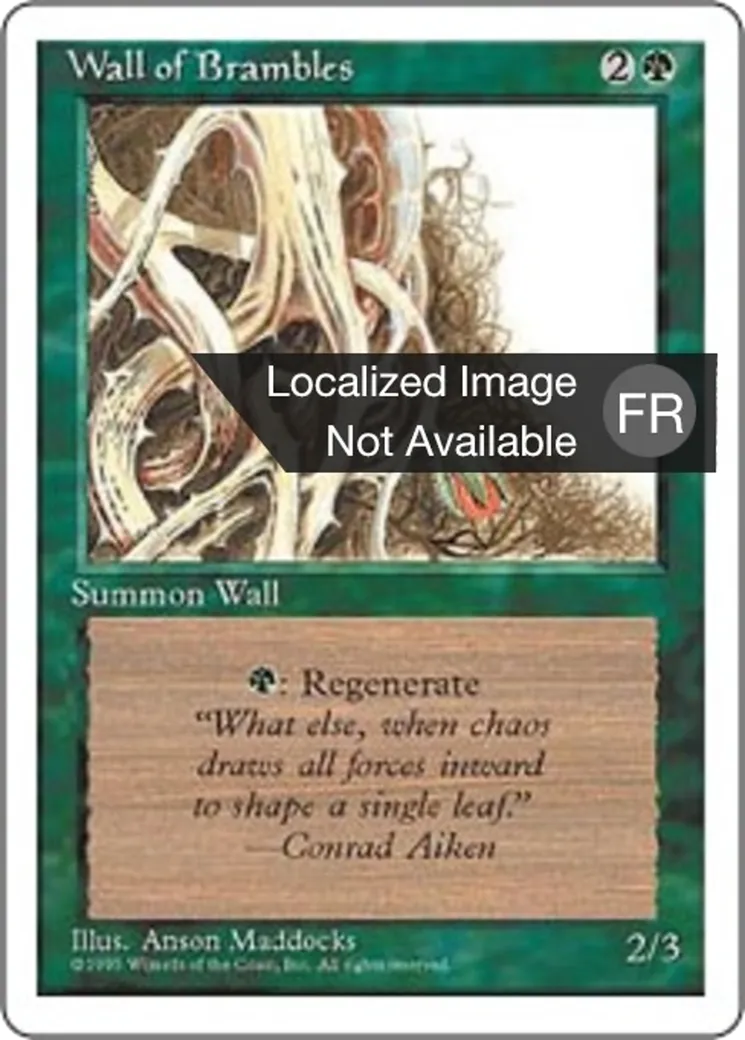 Mur de ronces — Fourth Edition — Magic: The Gathering