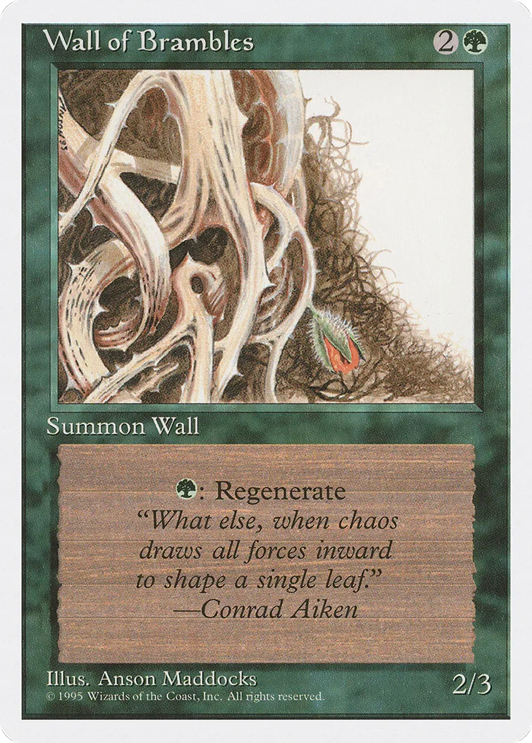 Wall of Brambles — Fourth Edition — Magic: The Gathering