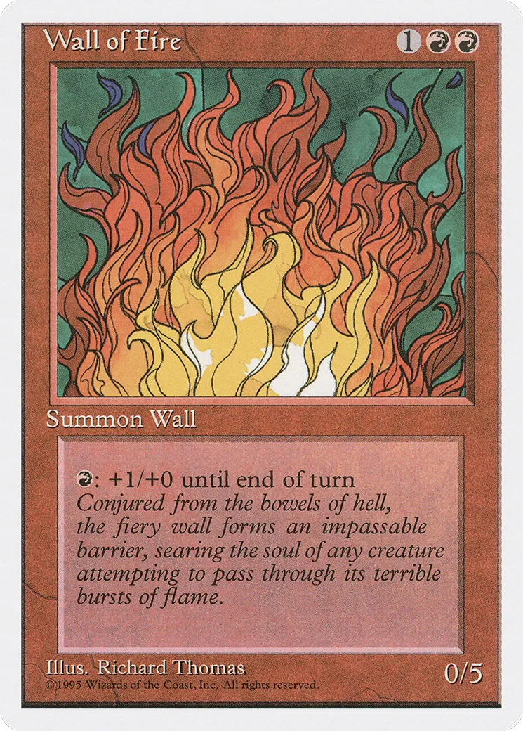 Wall of Fire — Fourth Edition — Magic: The Gathering