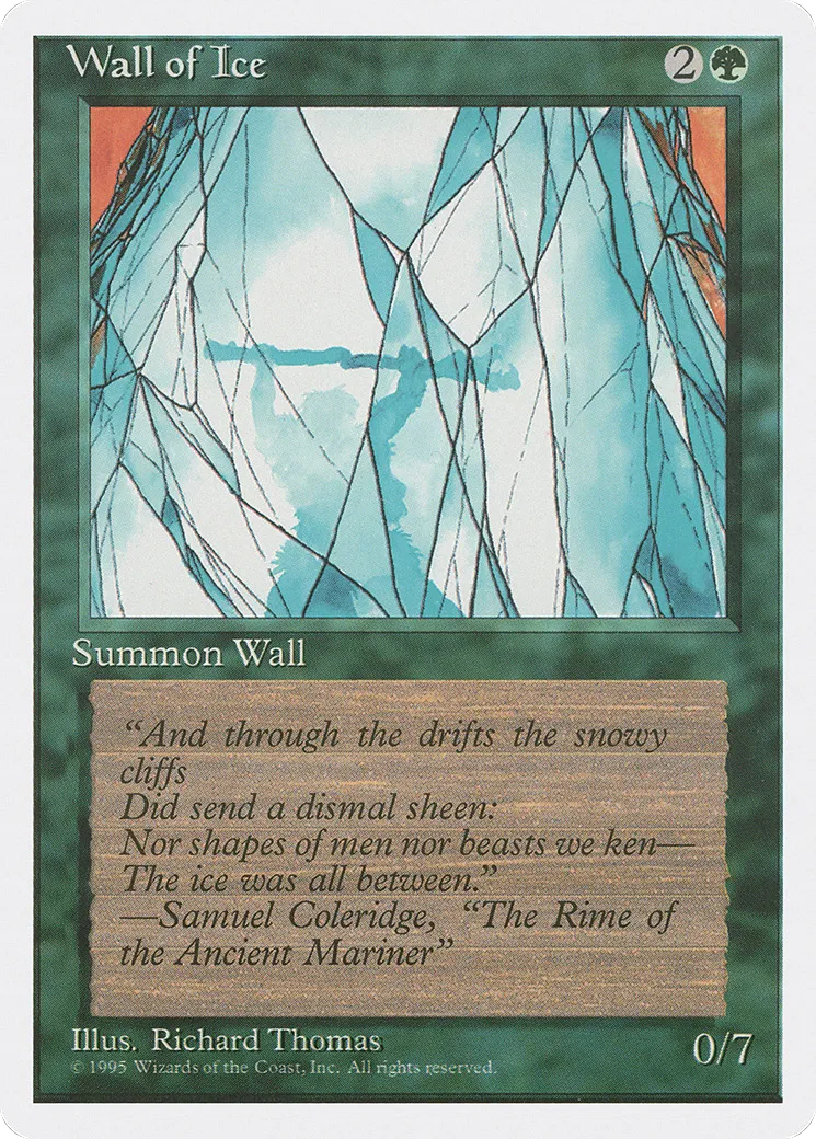 Wall of Ice — Fourth Edition — Magic: The Gathering
