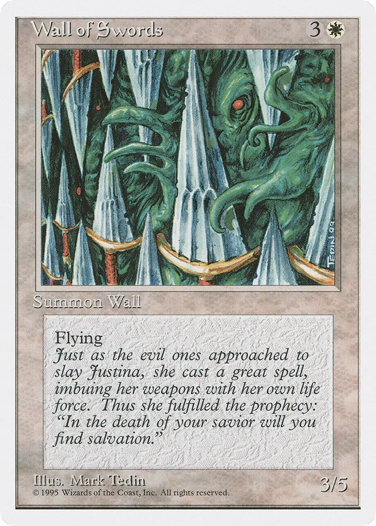 Mur d'épées — Fourth Edition — Magic: The Gathering