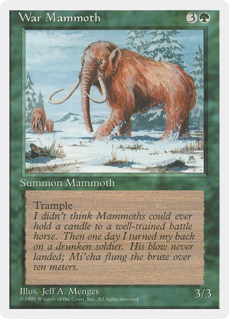 War Mammoth — Fourth Edition — Magic: The Gathering