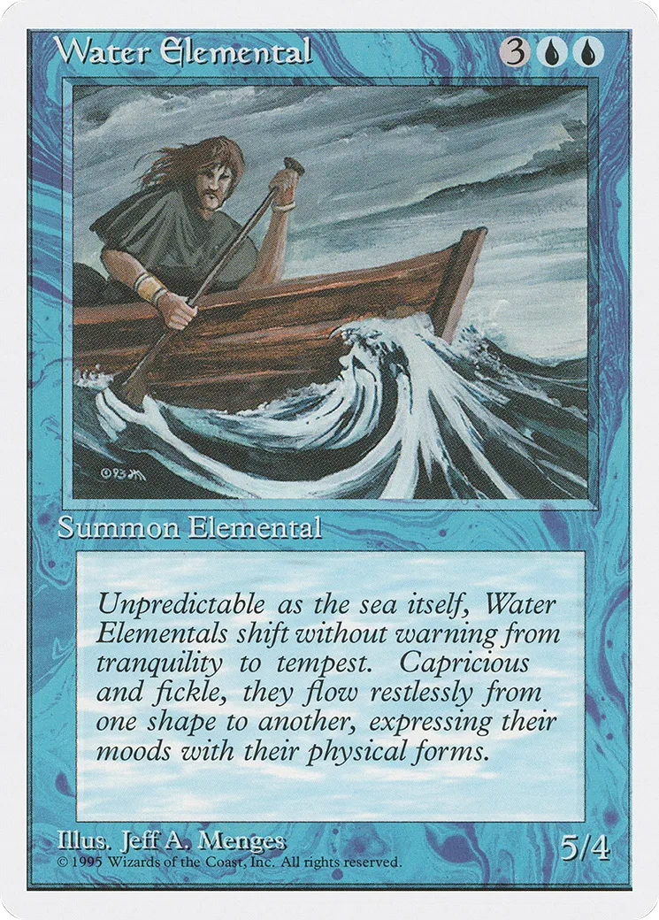 Elémental d'eau — Fourth Edition — Magic: The Gathering