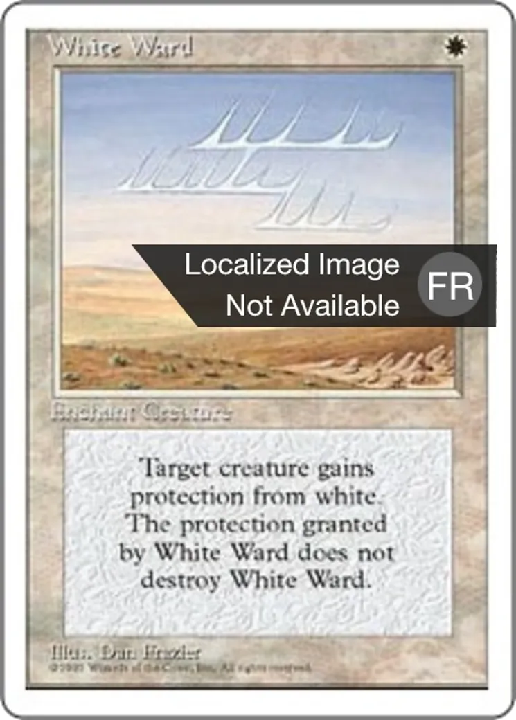 Rune de garde blanche — Fourth Edition — Magic: The Gathering