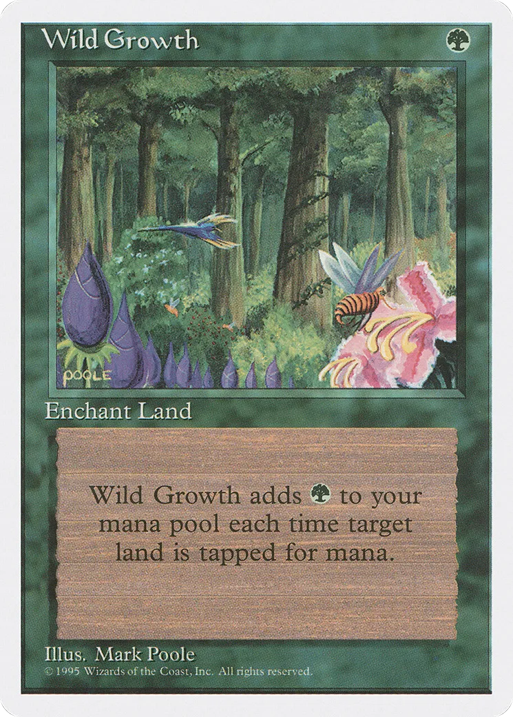 Wild Growth — Fourth Edition — Magic: The Gathering