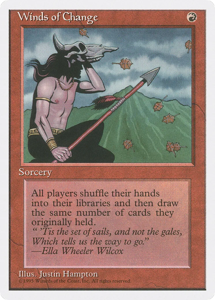 Winds of Change from Fourth Edition - Magic: The Gathering