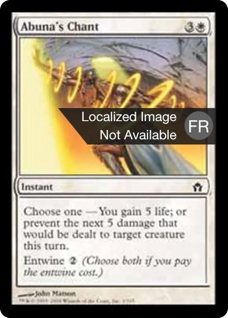 Chant de l'abuna — Fifth Dawn — Magic: The Gathering