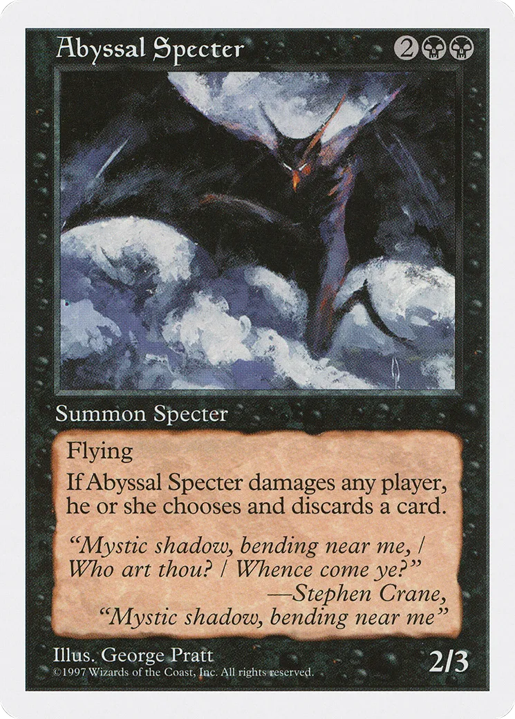 Abyssal Specter — Fifth Edition — Magic: The Gathering