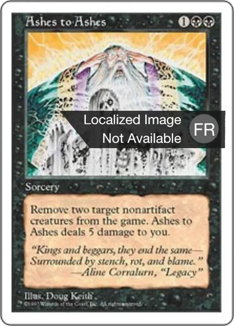 Des cendres aux cendres from Fifth Edition - Magic: The Gathering
